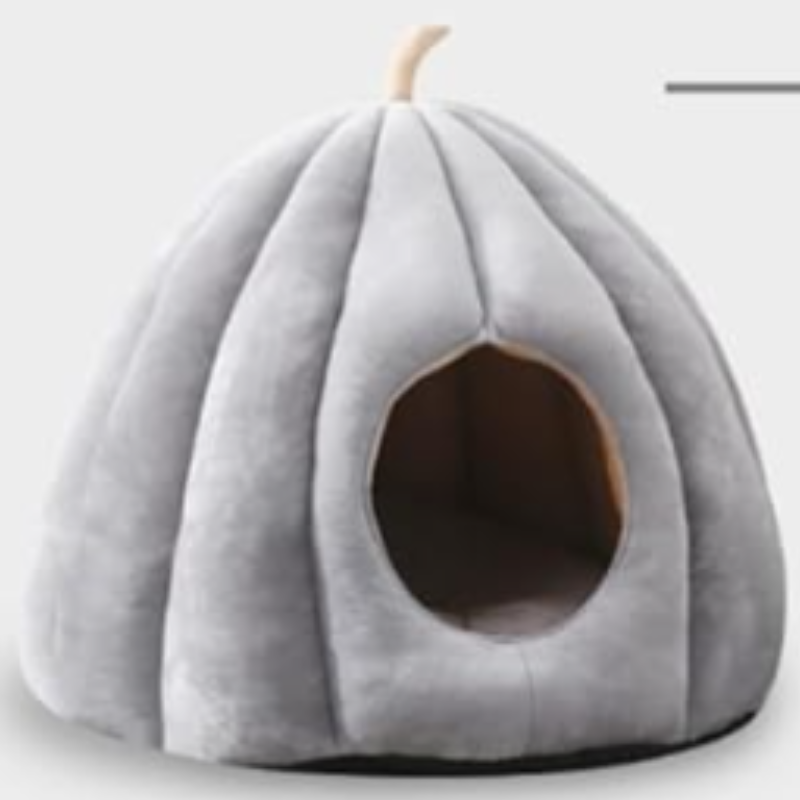 PumpkinPaws | Knus Gesloten Kattenbed voor de Winter