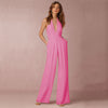 Elina - Wijde Broek Korte Mouwen Jumpsuit