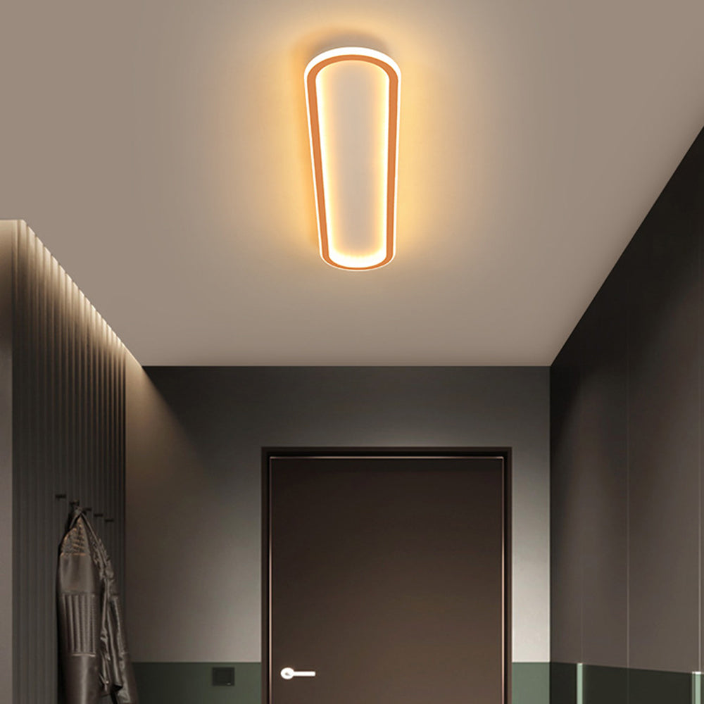 Minimalistisch Elliptische LED Plafondlamp Metaal/Acryl Zwart/Goud/Roségoud