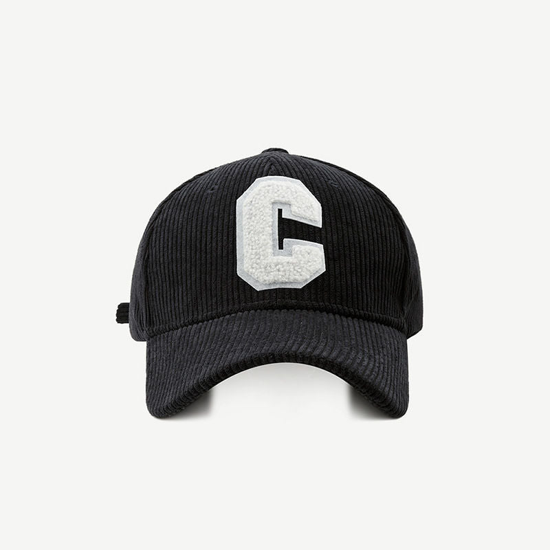 Corduroy pet met C patch | Baseball cap heren & dames | Trendy ribfluweel pet in diverse kleuren