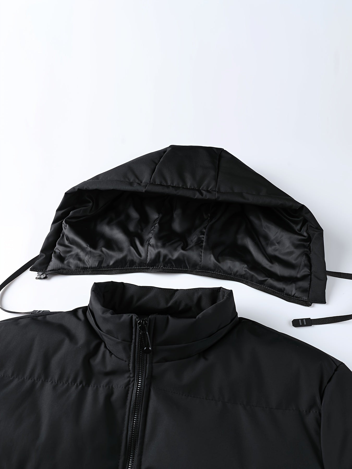 Visconte Heren Winterjas – Heavy-Duty Hooded Full-Zip Jas met Mouwzakken, Navy Cold-Weather Outdoorjas, Casual & Formeel