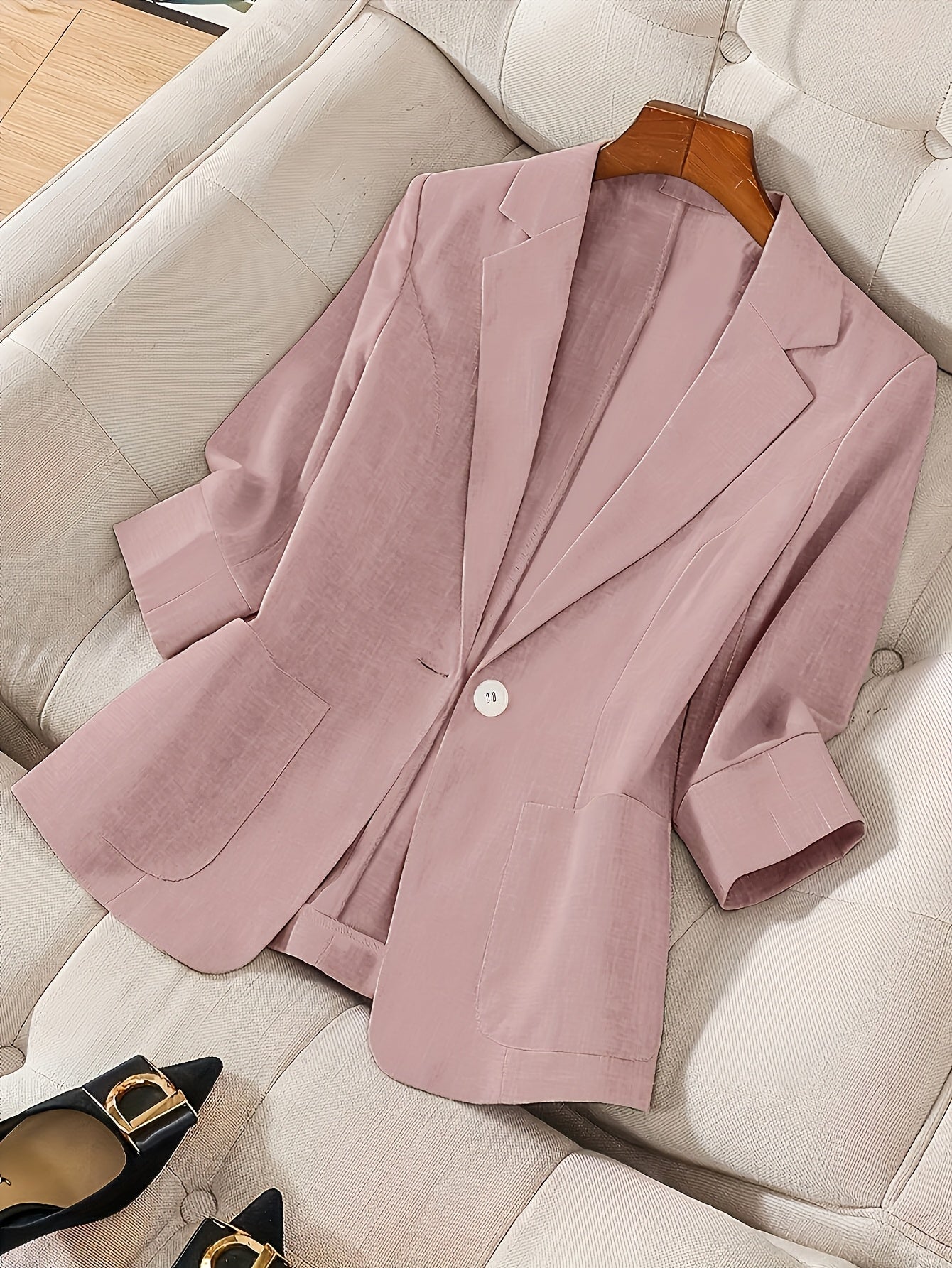 Visconte | Dames Blazer | Lichtgewicht stof, single-breasted, 3/4 mouw, elegante casual jas voor dagelijks gebruik