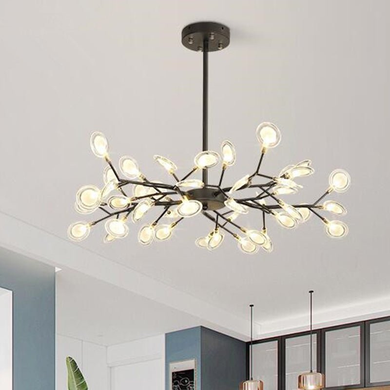 Simplicity Vertakte Vuurvliegkroonluchter | Moderne LED Vuurvlieg Acryl Kroonluchter G9 Fitting 110V/220V Dia 78cm/85cm/115cm Tijdloos Ontwerp Plafondlamp Verlichting