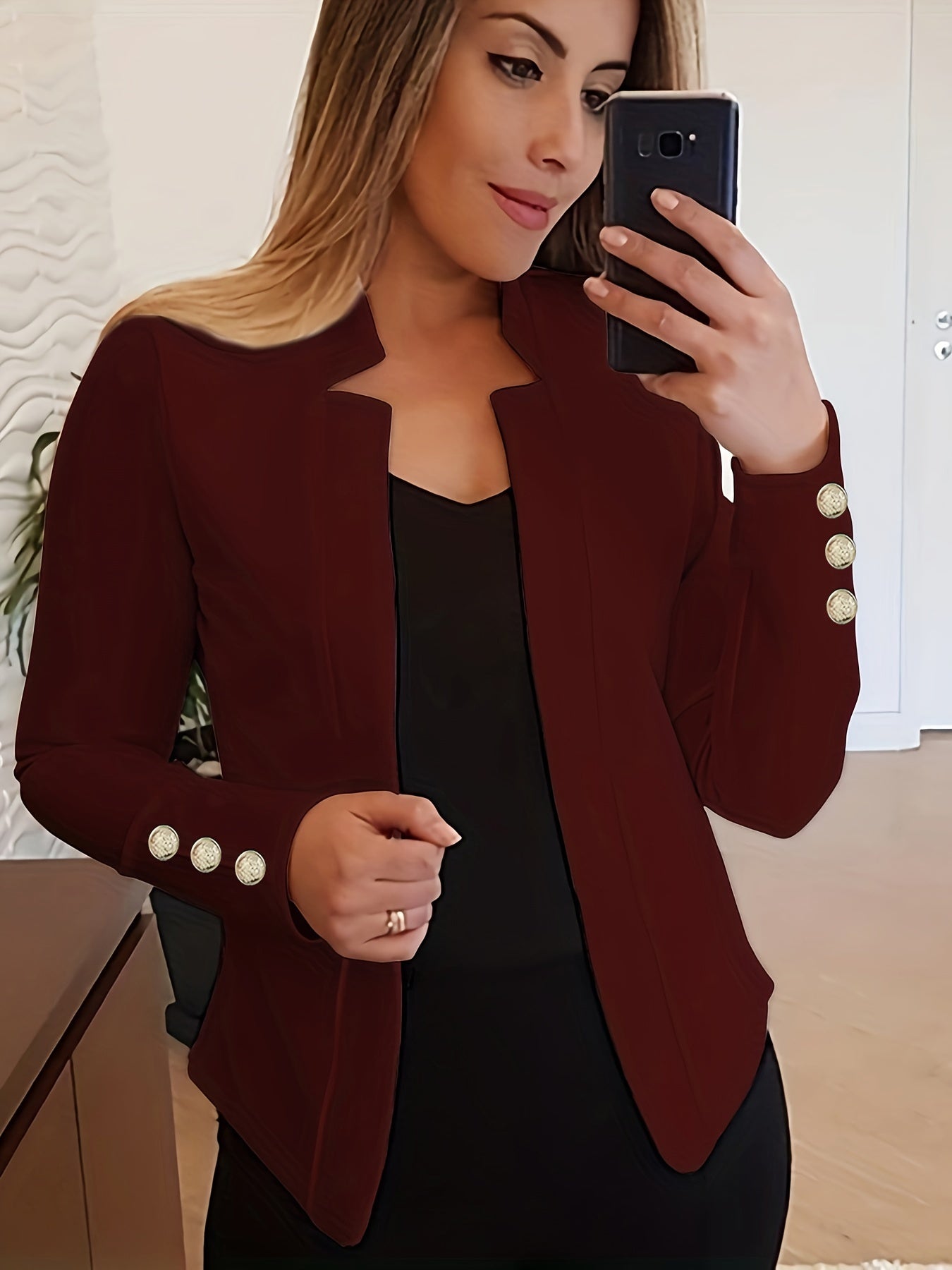 Visconte | Dames Blazer | Polyester, lange mouwen, effen kleur, loose fit, kantoor en casual blazer