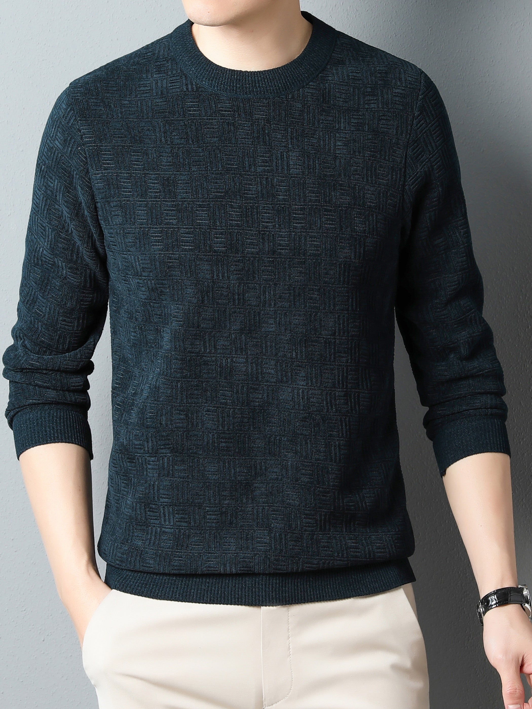 Sweater Heren - Warm & Stretchy voor de Winter - Regular Fit - Puento Fortade - TP - Essential