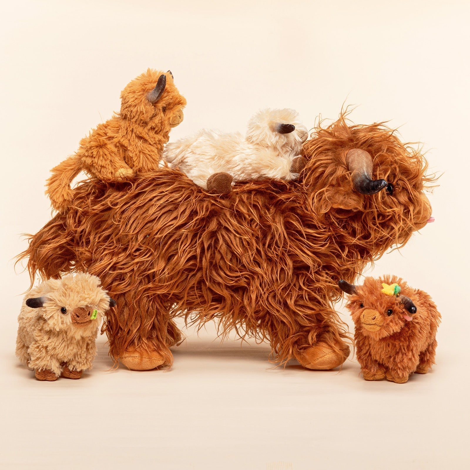 CuddleCows - Schotse Hooglander Familie Knuffelset