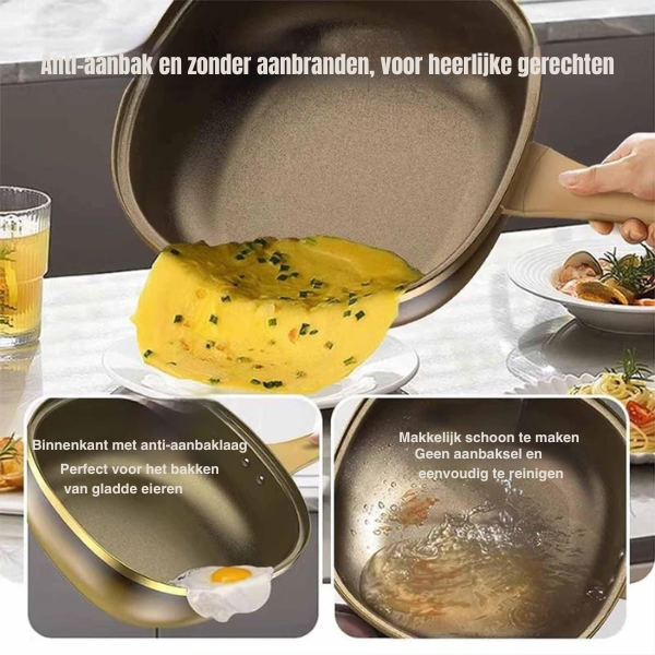 Culinara™ Titanium  anti-aanbakpan met stoomfunctie
