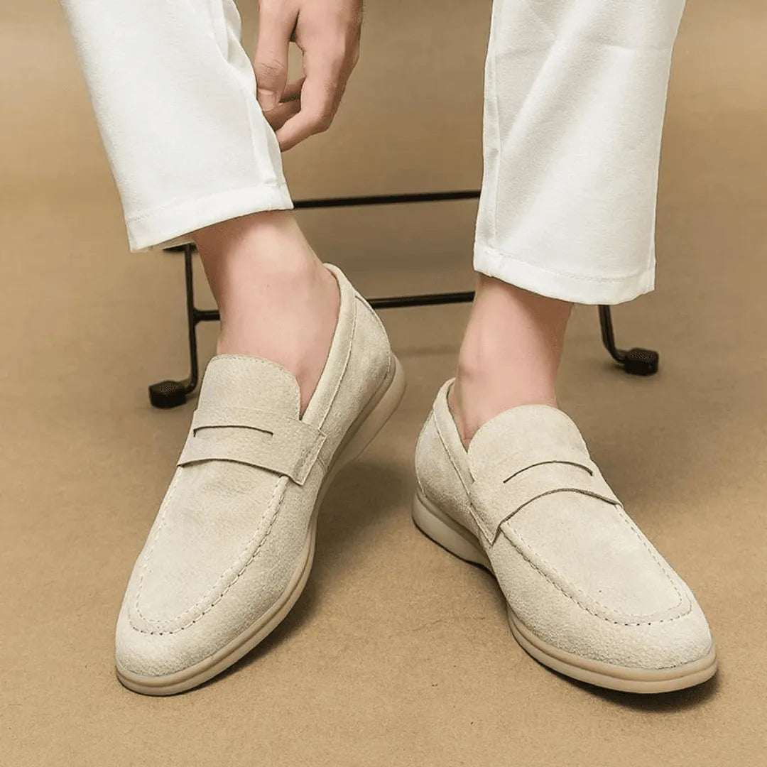 Heren Klassieke Suède Loafers - Visconte