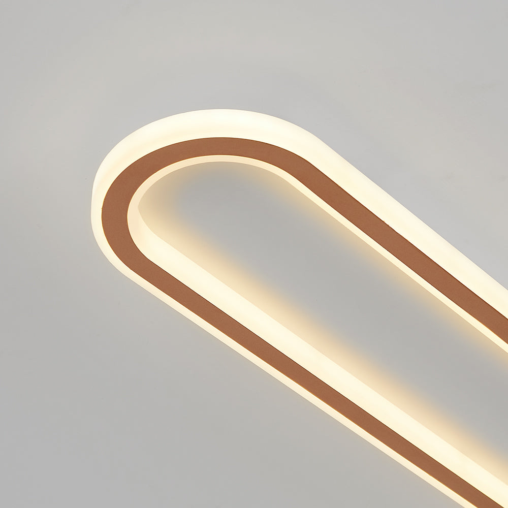 Minimalistisch Elliptische LED Plafondlamp Metaal/Acryl Zwart/Goud/Roségoud