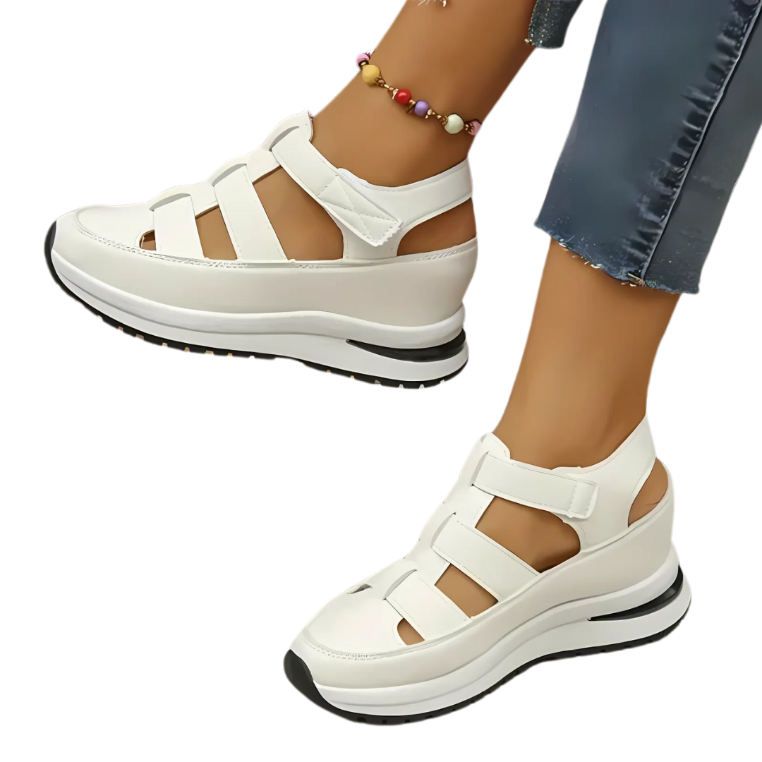 Dames - Sandalen - Gesloten Teen en Klittenbandsluiting