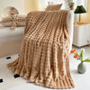 Cozyna Fleece Plaid met Bolletjesstructuur - Zachte Koraalfleece Deken voor Bank en Bed - Warme Knuffeldeken in 4 Maten en 4 Kleuren