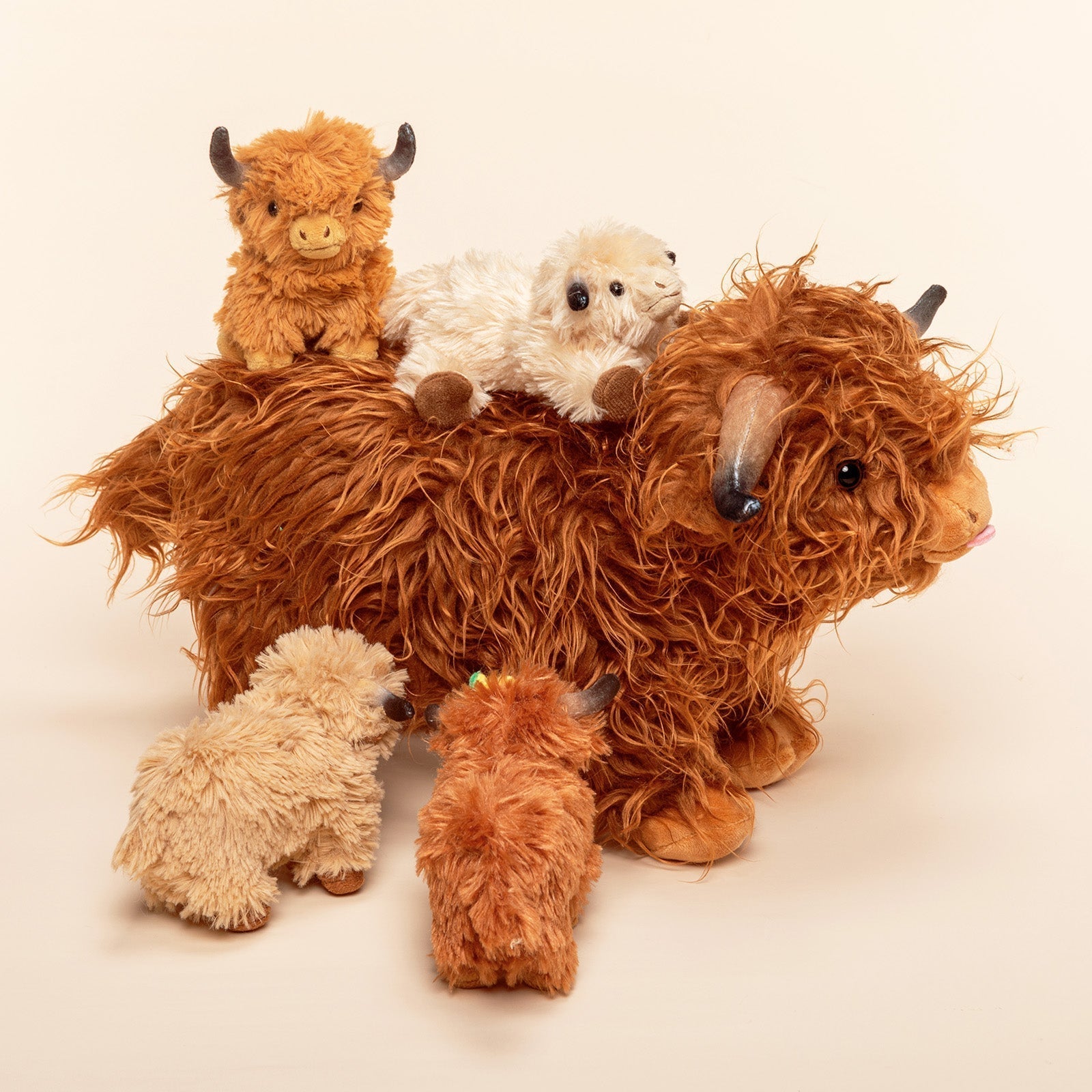 CuddleCows - Schotse Hooglander Familie Knuffelset