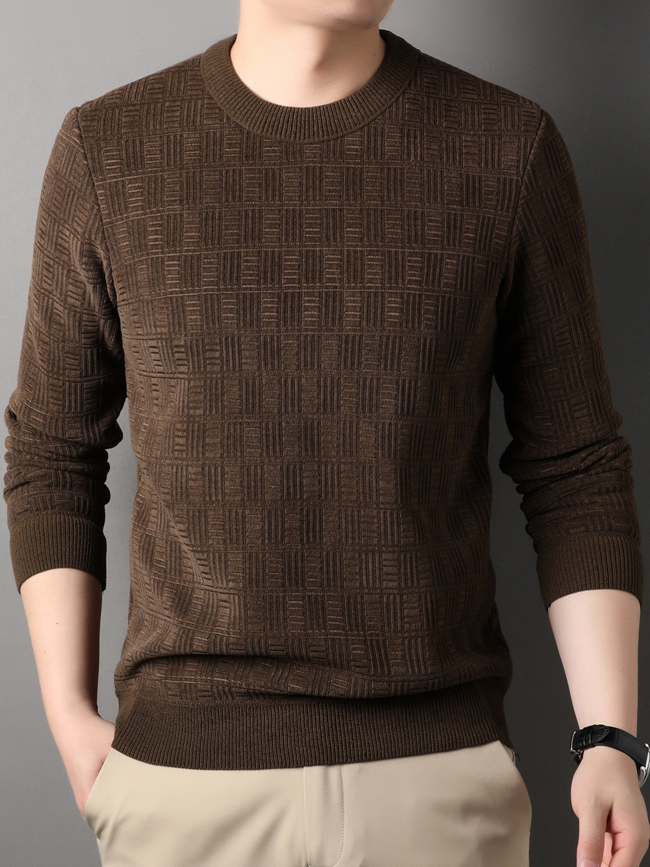 Sweater Heren - Warm & Stretchy voor de Winter - Regular Fit - Puento Fortade - TP - Essential