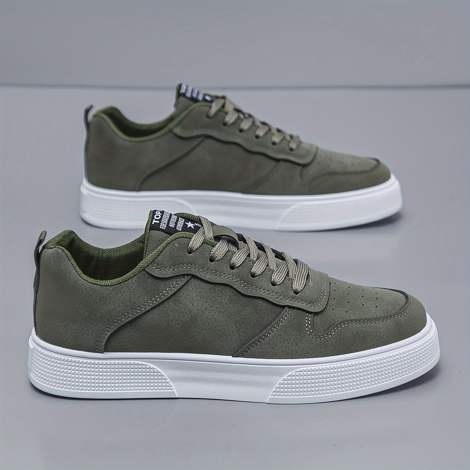 Low Top Suède Streetwear Sneakers 134 | Casual Lage Sneakers - Non-slip Vetersluiting voor Outdoor Activiteiten - Essential