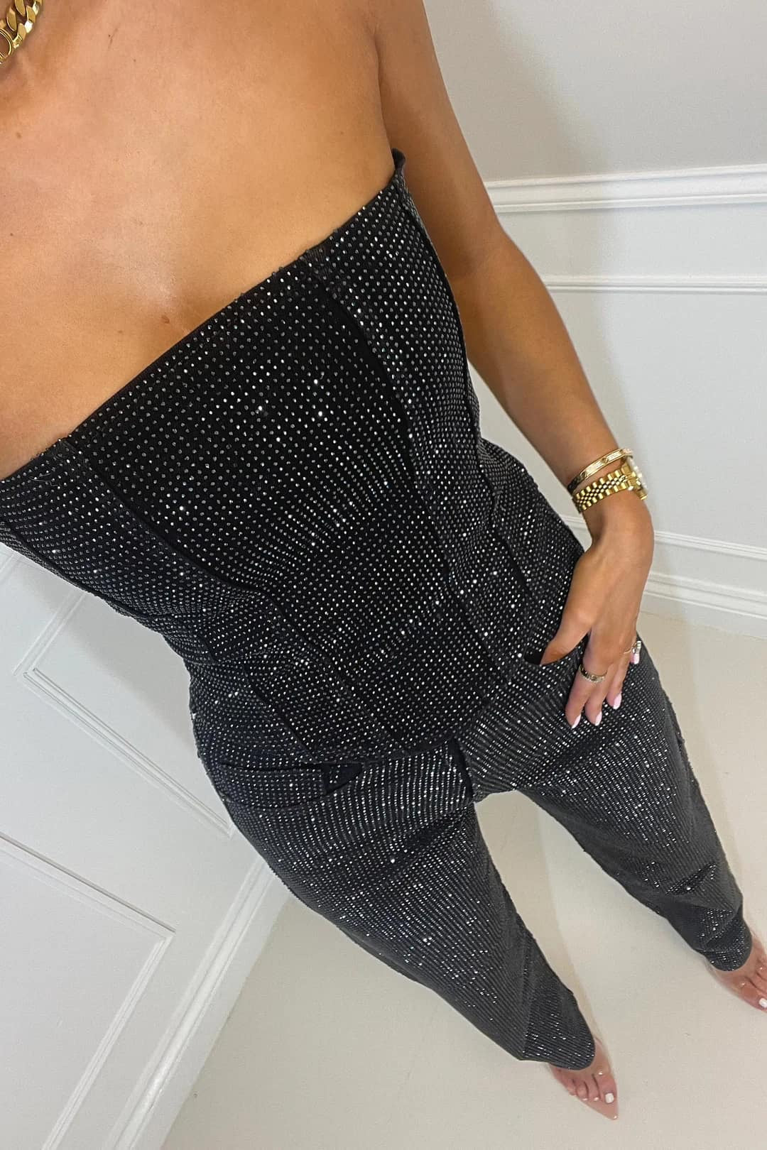 Cato | Elegante Strapless Jumpsuit