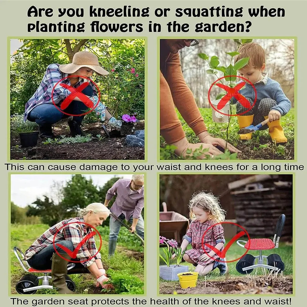 360° Draaibare Tuinierstoel met Verstelbare Hoogte – Comfortabel Tuinieren Zonder Bukken