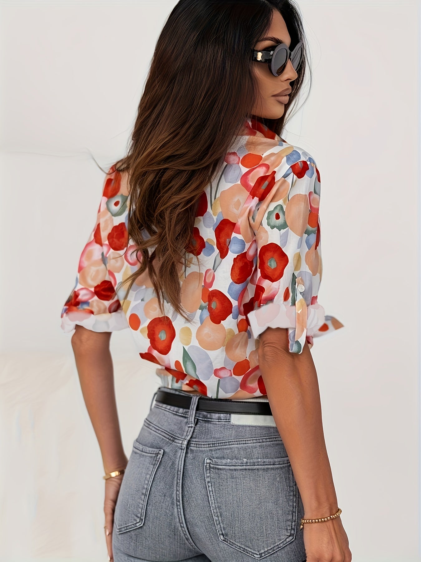 Floral Dames Blouse | Duurzaam - Must-Have - Stijlvol & Comfortabel - Lente/Zomer/Herfst