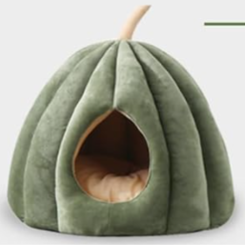 PumpkinPaws | Knus Gesloten Kattenbed voor de Winter