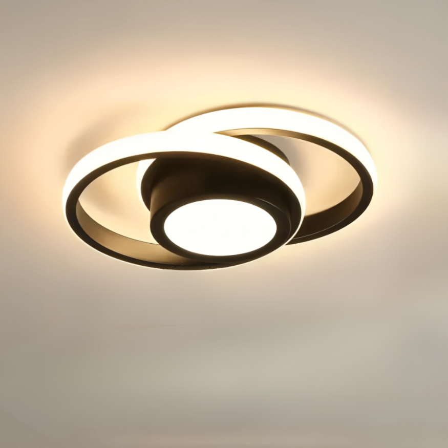 Moderne LED Plafondlamp - 2 Ringen Creatief Ontwerp