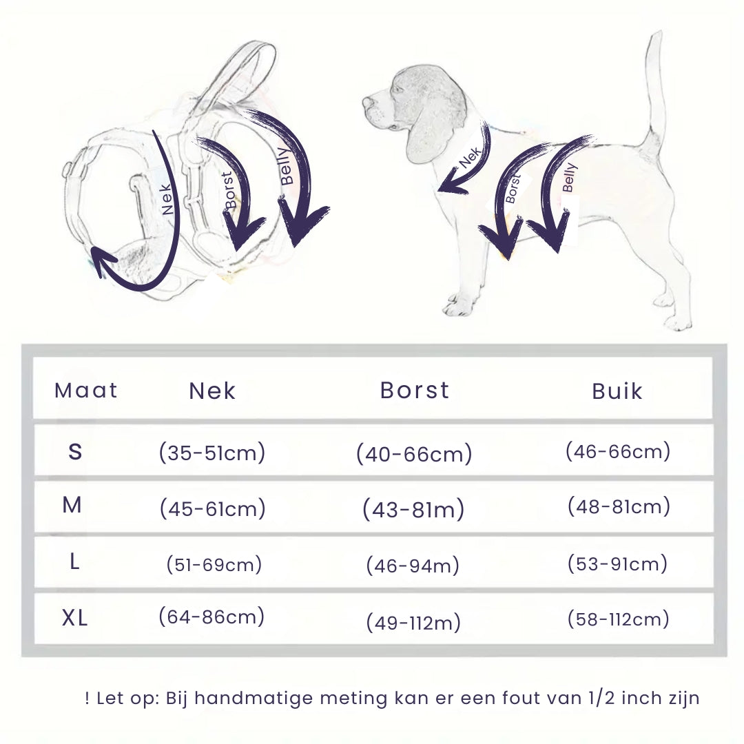 Anti-Ontsnap Hondentuig Met 3 Bevestigingspunten Reflecterend