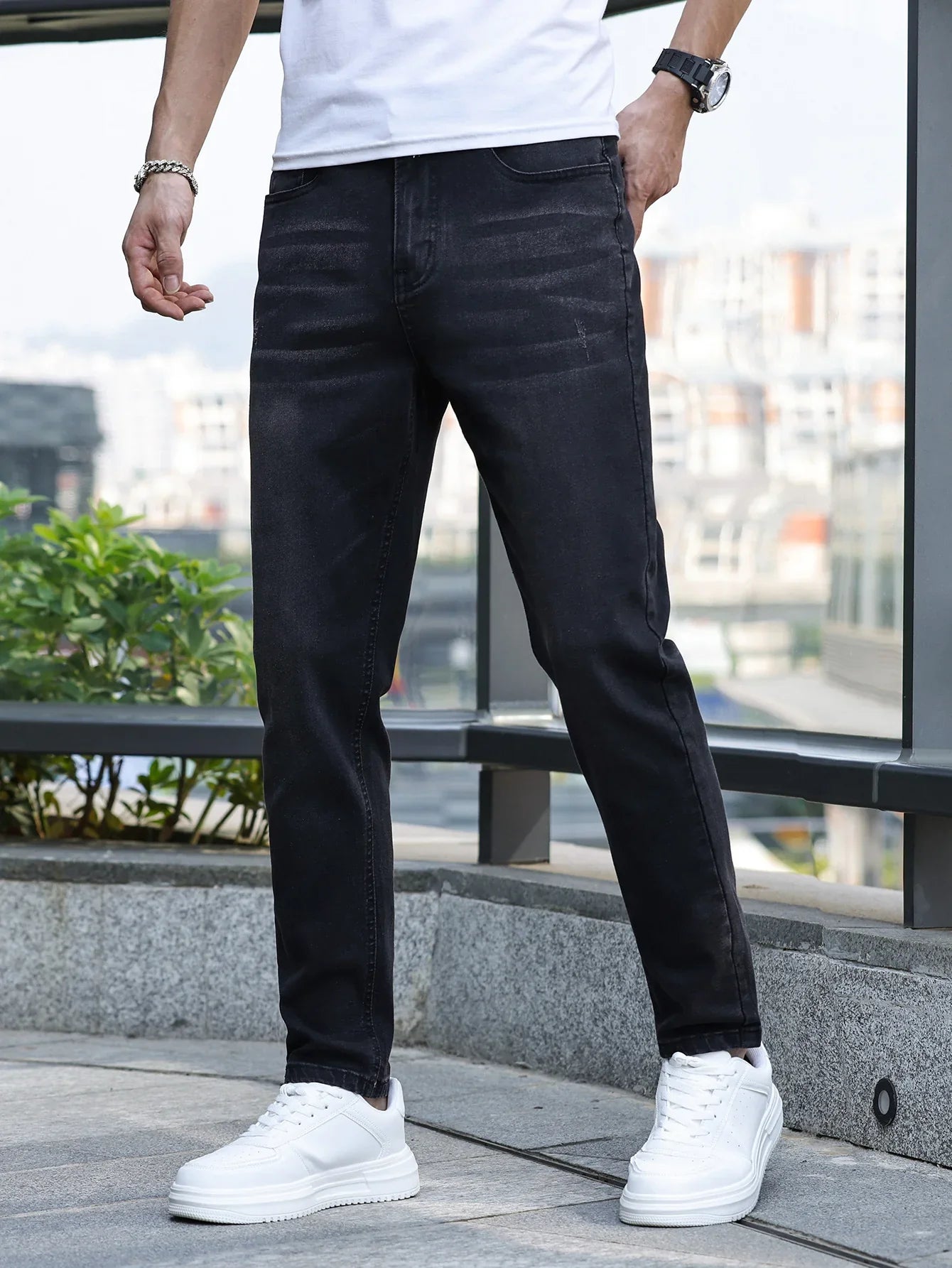 Heren Jeans met Stretch – Comfortabele Denimbroek met Klassieke Pasvorm voor Dagelijks Gebruik