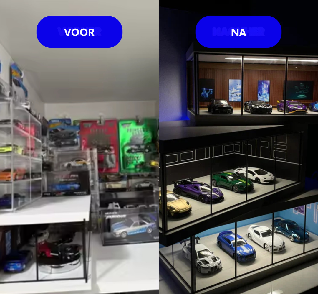 GaragePro 1:64 | Perfect thuis voor speelgoedauto's en miniatuurmodellen