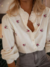 Floral Print Collar Dames Blouse | Duurzaam - Must-Have - Stijlvol & Comfortabel - Lente/Zomer/Herfst