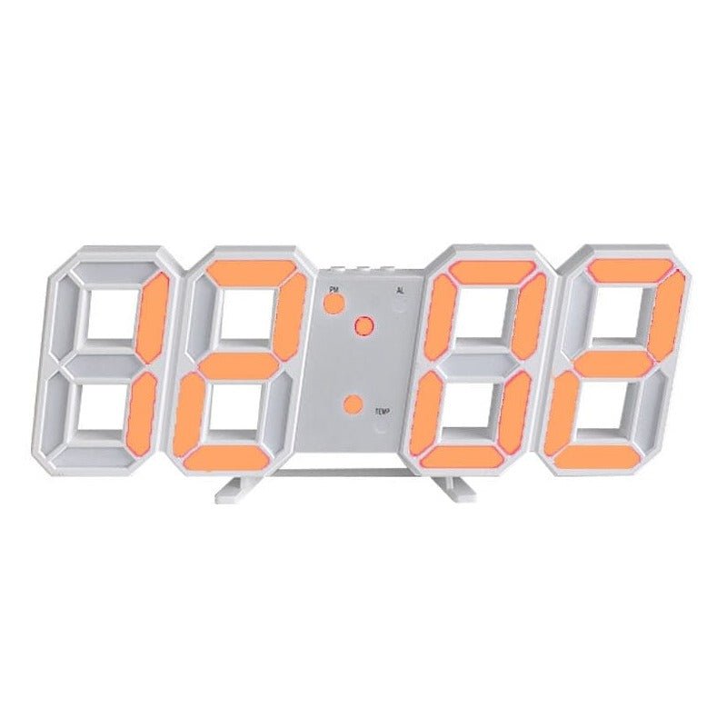 GlowTime 3D LED Wandklok – Stijlvolle Digitale Klok met Instelbare Verlichting