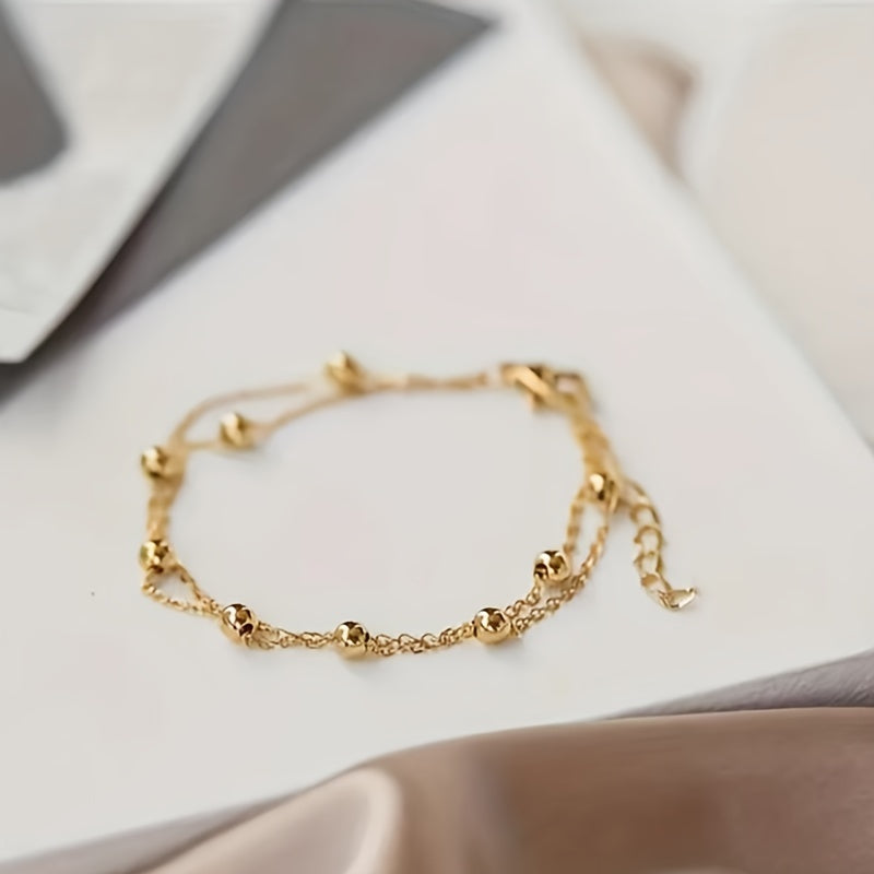 L'Amour Simple | Open Bangle Armband met Rhinestone Inleg | Minimalistisch en Elegant - Perfect Cadeau Voor Haar