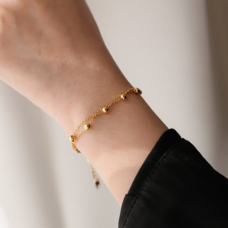 L'Amour Simple | Open Bangle Armband met Rhinestone Inleg | Minimalistisch en Elegant - Perfect Cadeau Voor Haar