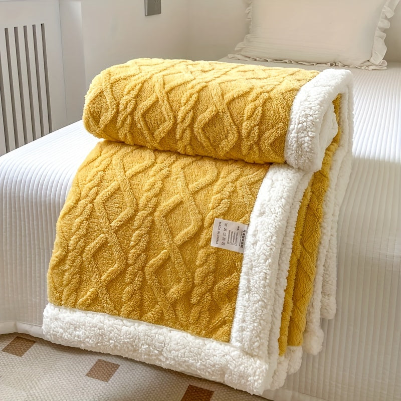 Reversible Fleece Duvet Blanket | Thick Sofa Blanket for Fall and Winter - Suitable for All Seasons