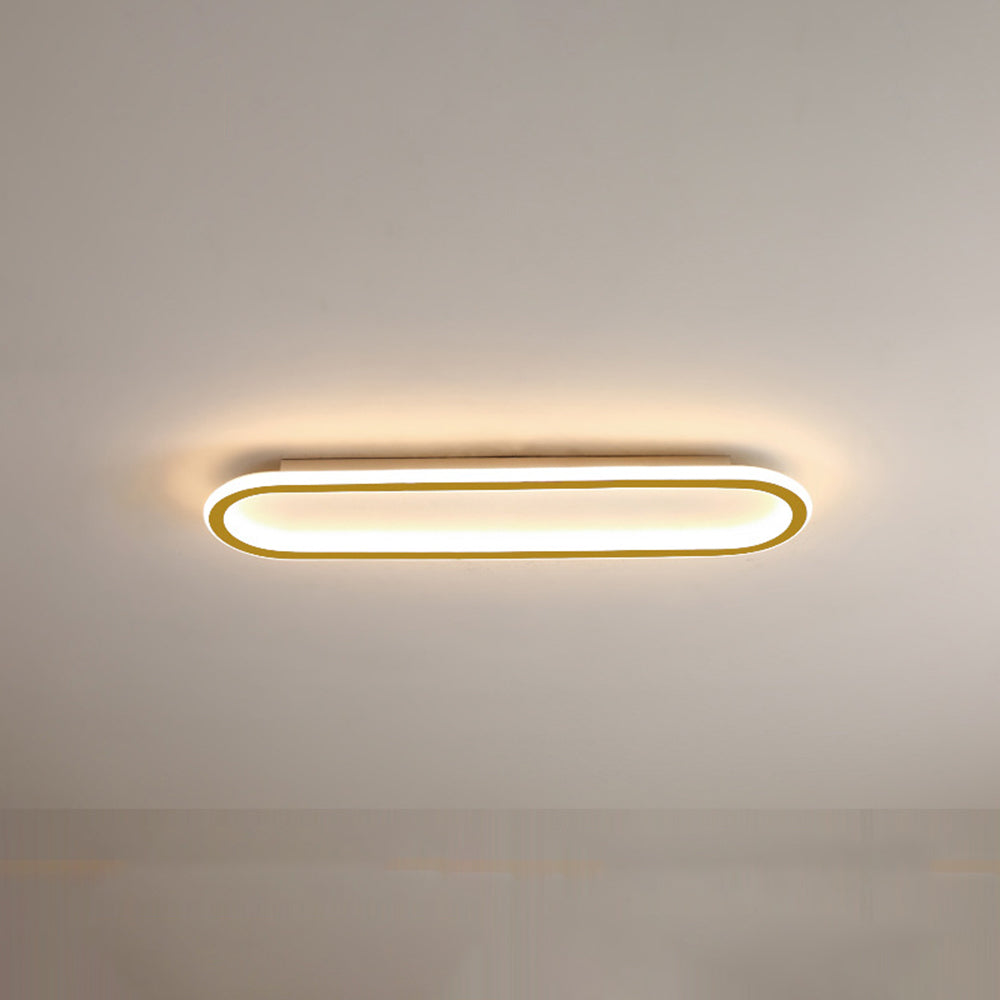 Minimalistisch Elliptische LED Plafondlamp Metaal/Acryl Zwart/Goud/Roségoud