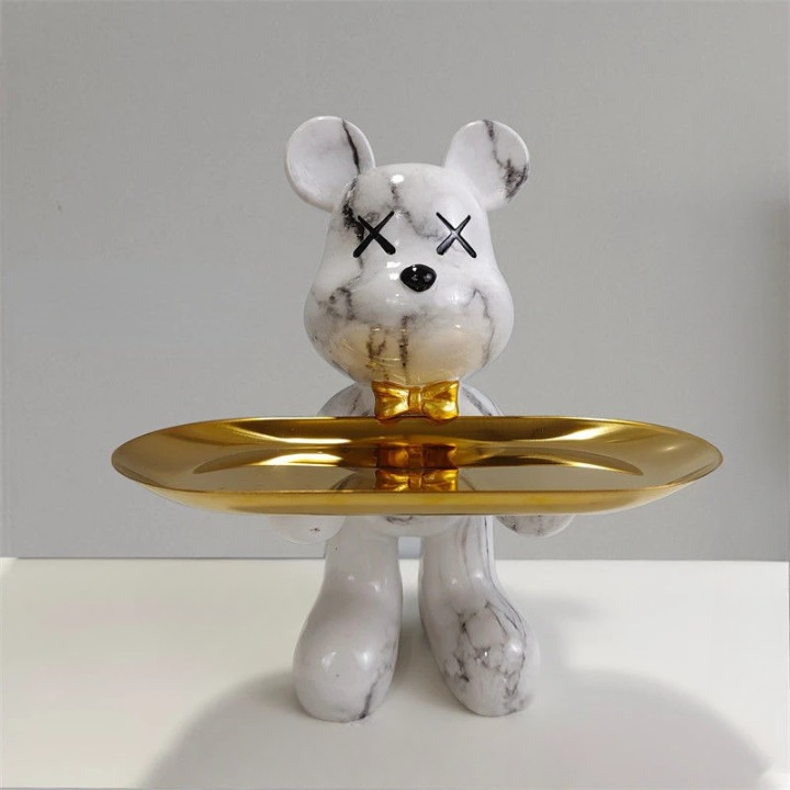 Craftbear - berenbeeldje met dienblad