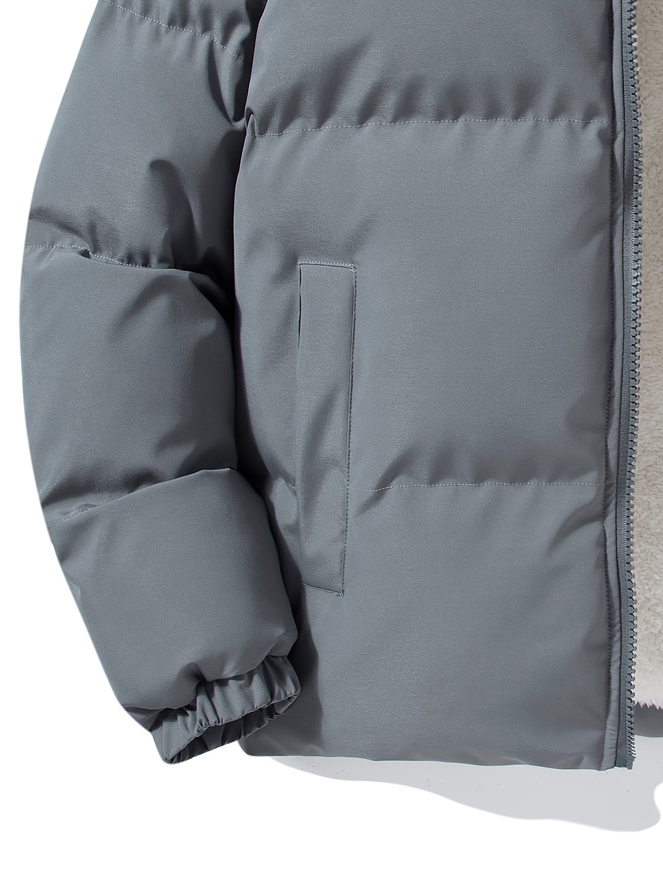 Visconte | Heren Winterjas | Japans Fleece gevoerde zip-up jas, opstaande kraag, warme herfst/winter coat