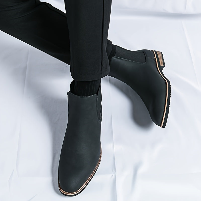 Hoge Lederen Enkelaarzen 481 | Trendy Hoge Laarzen - Antislip Zool voor Winter & Herfst - Essential