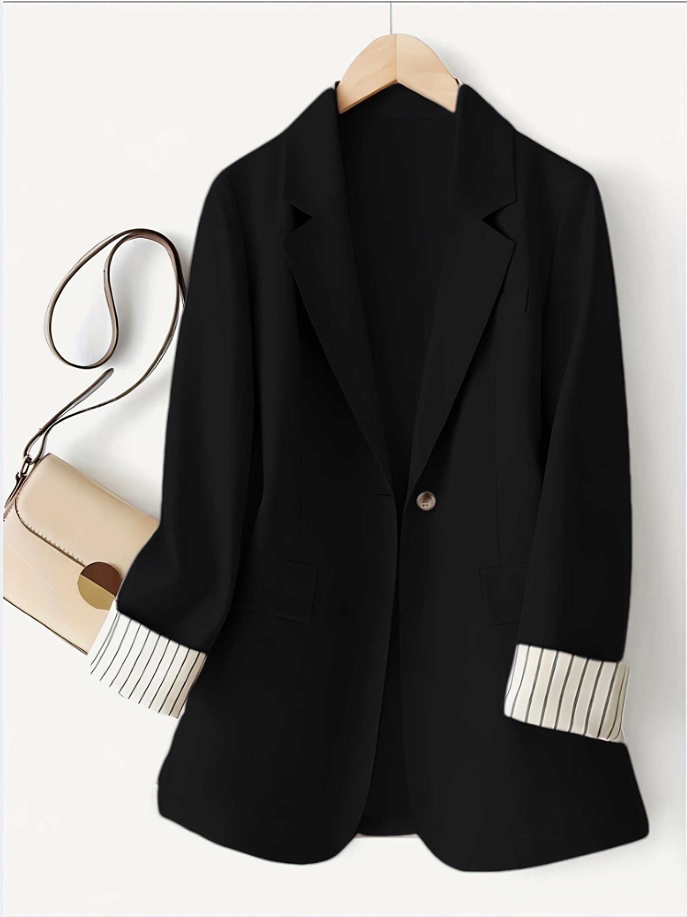 Visconte | Dames Jas | Polyester, gestreept patchwork design, knopen en manchetten, all-season jacket