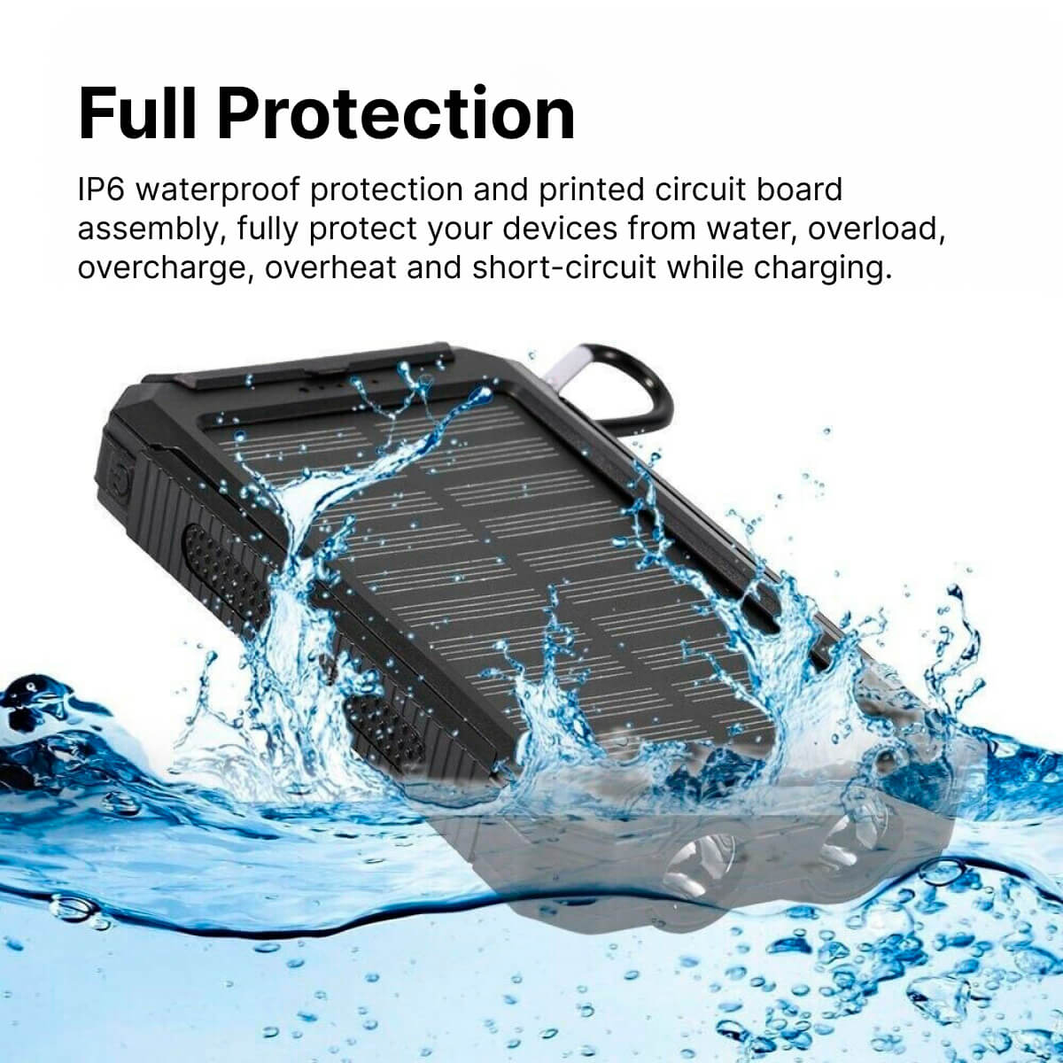 500000mAh Zonne-oplader Waterdichte Power Bank Extern