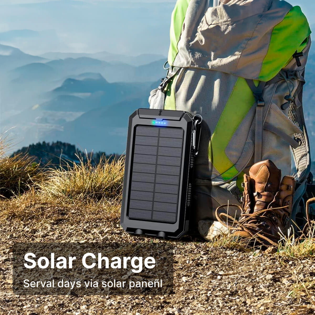 500000mAh Zonne-oplader Waterdichte Power Bank Extern