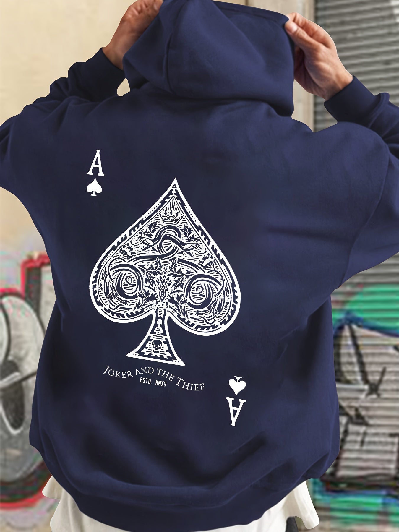 Pullover Hoodie met Geometrisch Design Heren | Regular fit | Polyester stof - Zak met details - Sportief en stijlvol