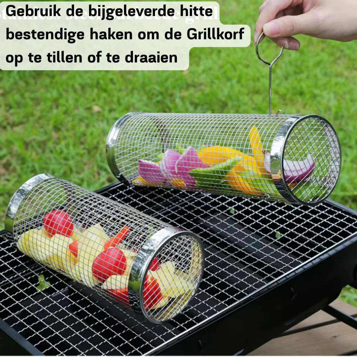 BBQ korf - Niets valt meer door je rooster