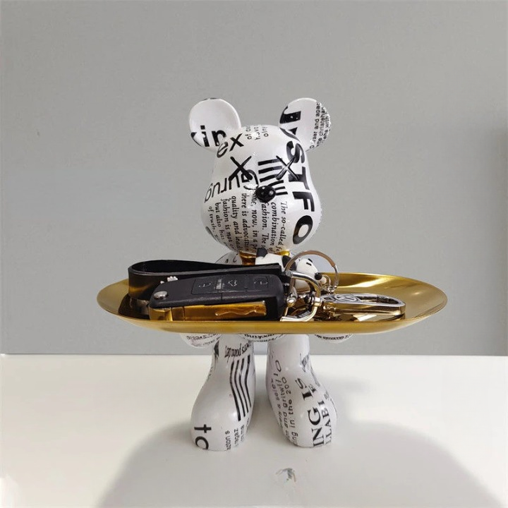 Craftbear - berenbeeldje met dienblad