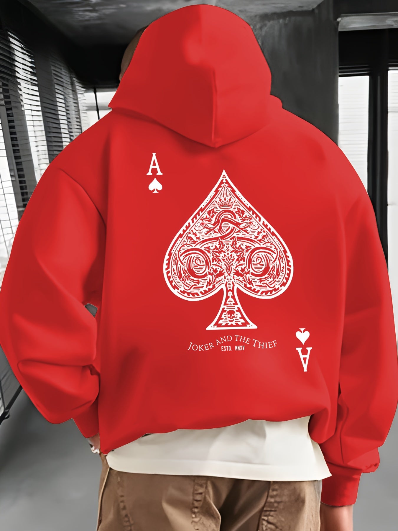 Pullover Hoodie met Geometrisch Design Heren | Regular fit | Polyester stof - Zak met details - Sportief en stijlvol