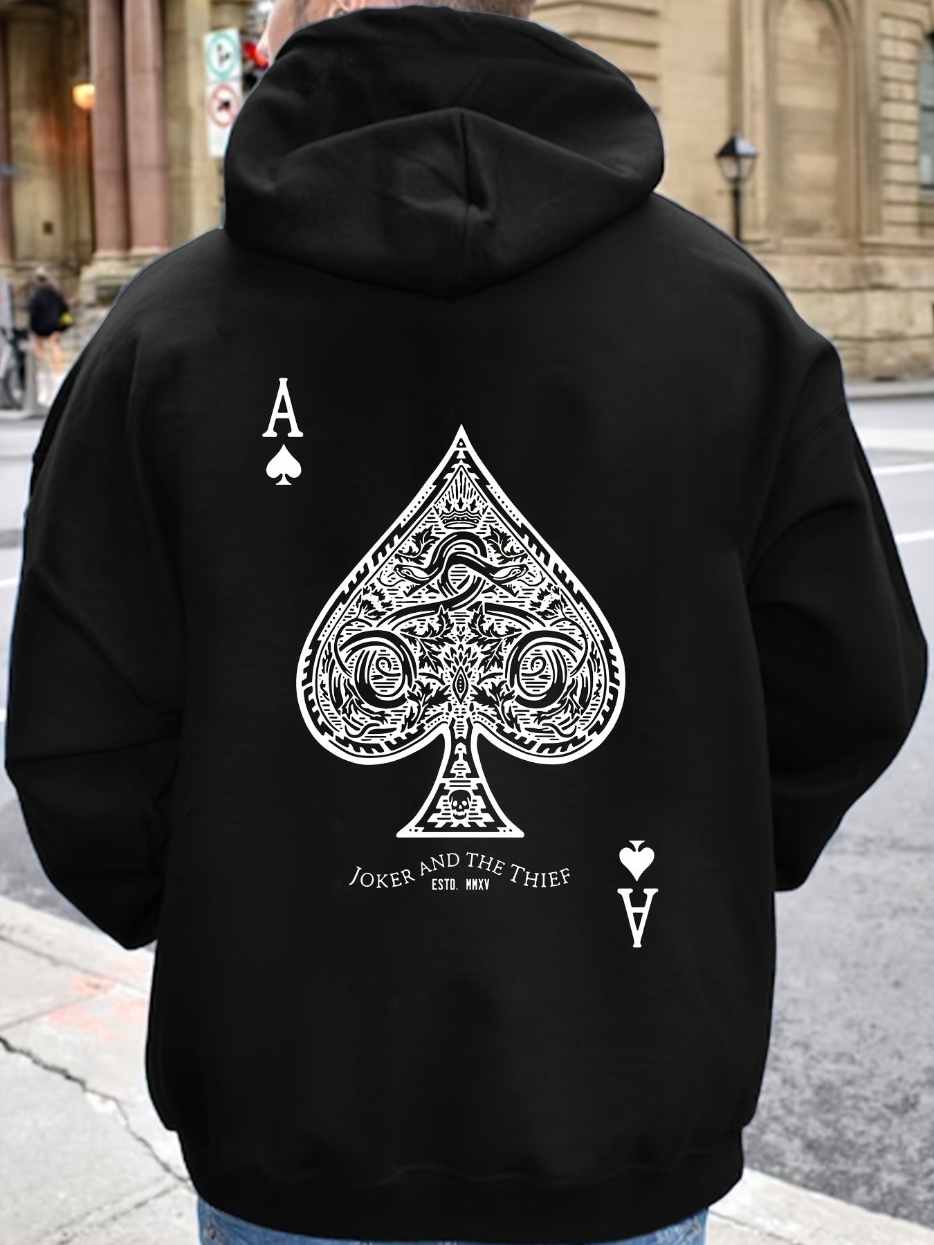 Pullover Hoodie met Geometrisch Design Heren | Regular fit | Polyester stof - Zak met details - Sportief en stijlvol