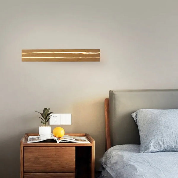 Moderne Wandlamp In de Vorm Van Een Scheur | Unieke Scheurvorm Wandlamp Houtpatroon | Warm Lichteffect | Eigentijds Design | Natuurlijk Accent Wandarmatuur | Geschikt voor Woonkamer, Slaapkamer, Gang