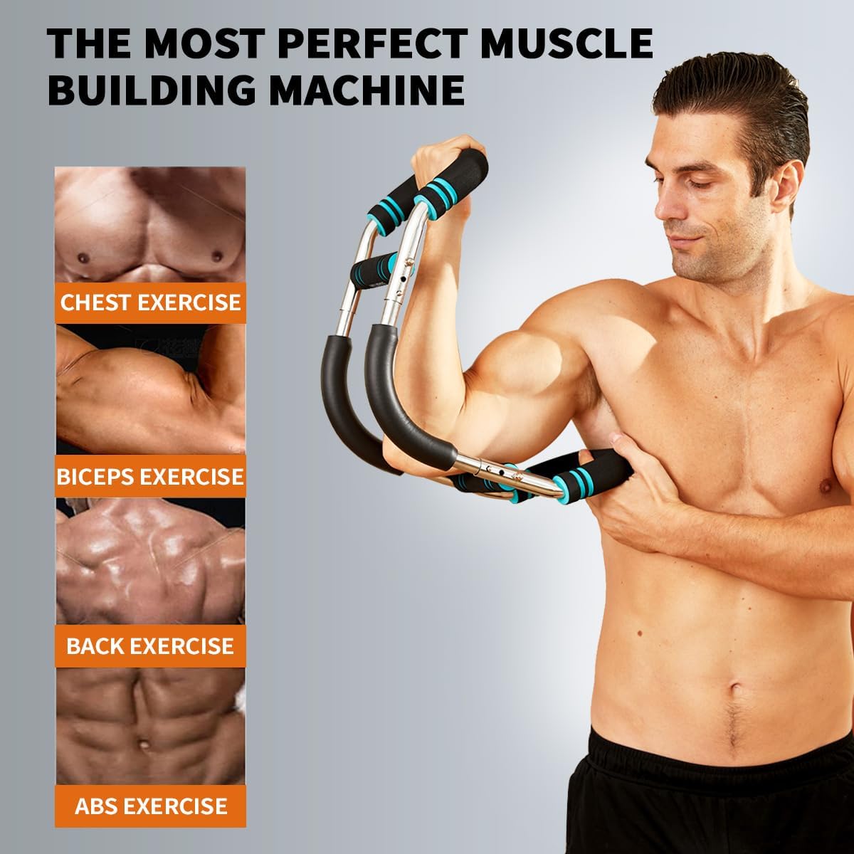 TwisterFlex Adjustable Power Twister – Strengthen Forearms, Triceps & Chest – Durable, Portable Strength Training Bar – Adjustable Resistance