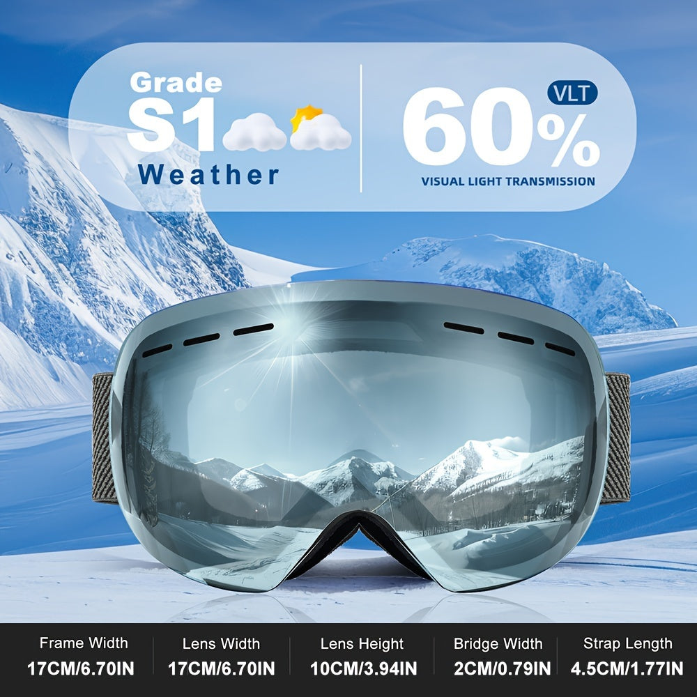 Ski & Snowboard Bril 25’ - Polarized Lens - Dubbellaags- Ventilerend - AlpineGlide - TP - Essential