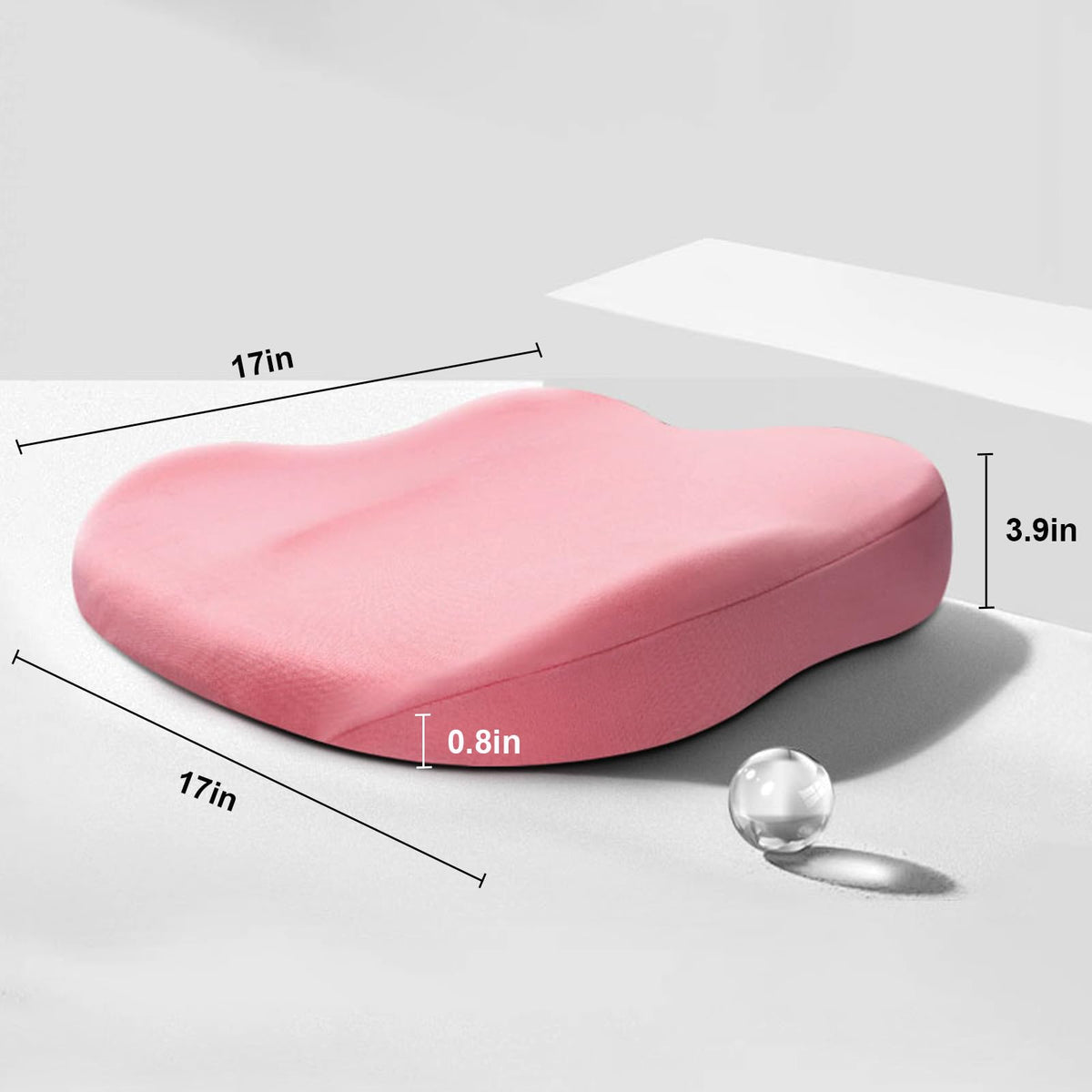 Elevora Auto Zitkussen met Verhoging - Ergonomische Zitverhoger van Geheugenfoam, 7,6 cm Hoger voor Beter Zicht - Ook voor Bureaustoel, 43 x 43 cm