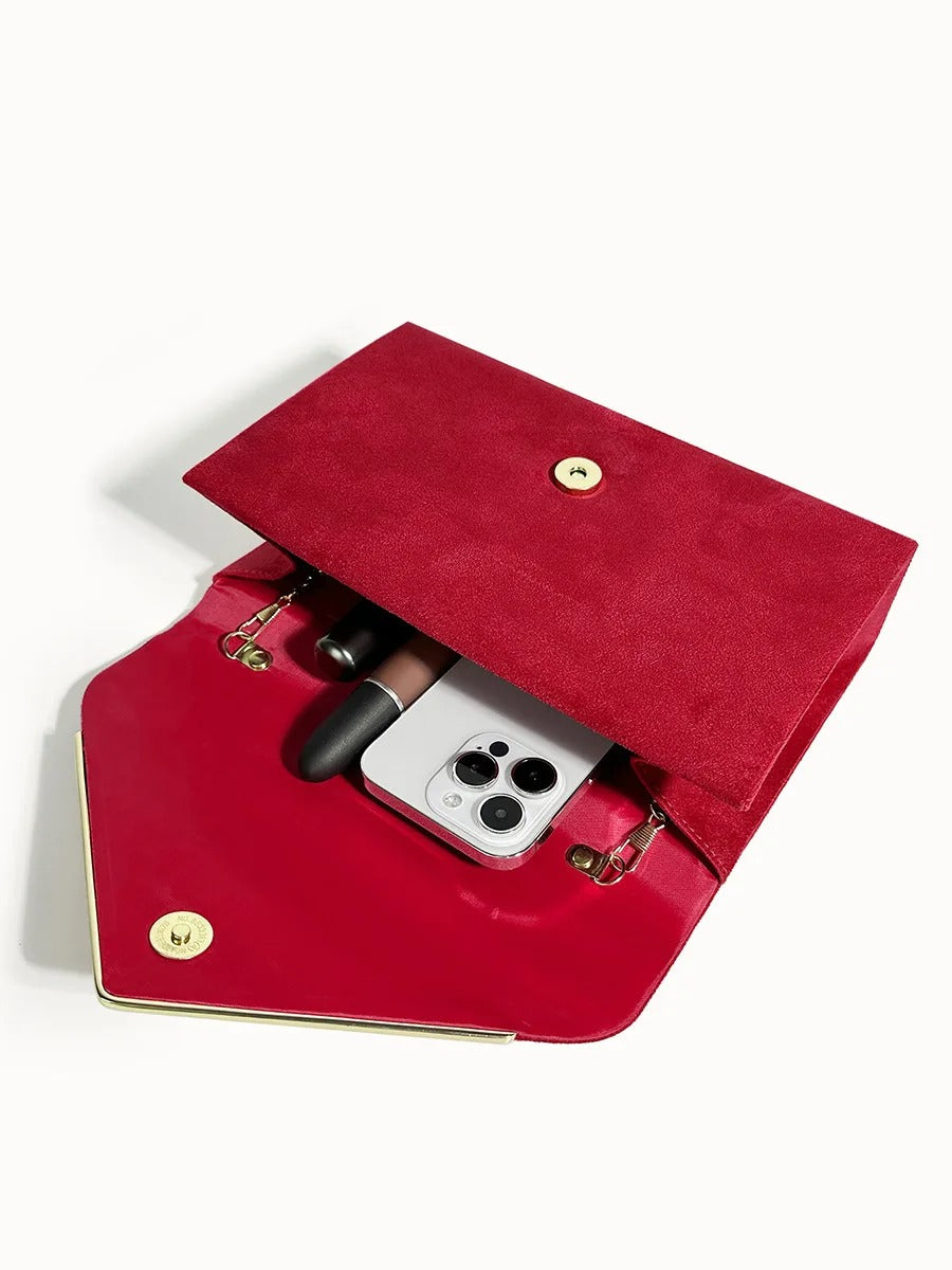 Segreto Suède-stijl Fluwelen Envelop Handtas