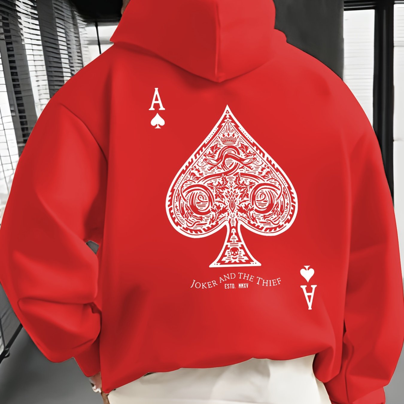 Pullover Hoodie met Geometrisch Design Heren | Regular fit | Polyester stof - Zak met details - Sportief en stijlvol