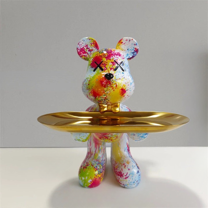 Craftbear - berenbeeldje met dienblad